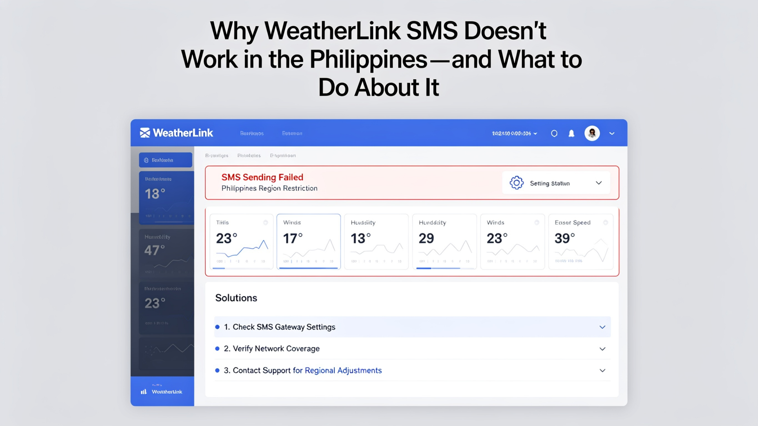 Why WeatherLink SMS Doesn’t Work in the Philippines — and What to Do About It